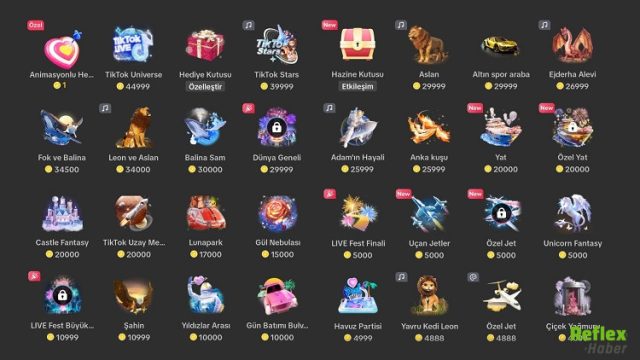 TikTok Hediye Fiyatları 2026 Mart Güncel Liste