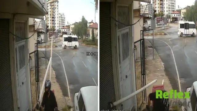 Adana'da Motosikletli Kuryenin Başına Su Borusu Düştü