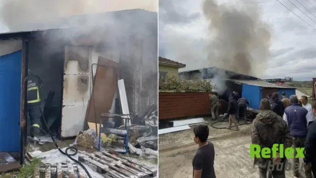 Biga Sanayi Sitesindeki Marangoz Atölyesinde Yangın Çıktı