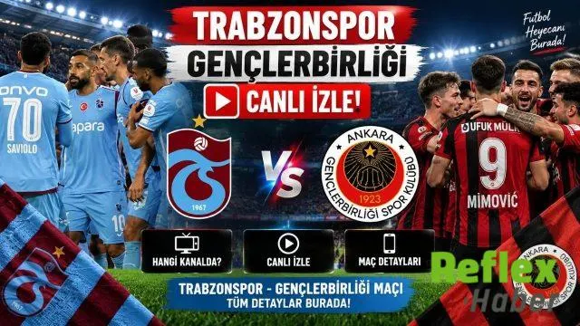 Trabzonspor Gençlerbirliği Canlı İzle! TS Gençlerbirliği Maçı Şifresiz Canlı İzleme Detayları