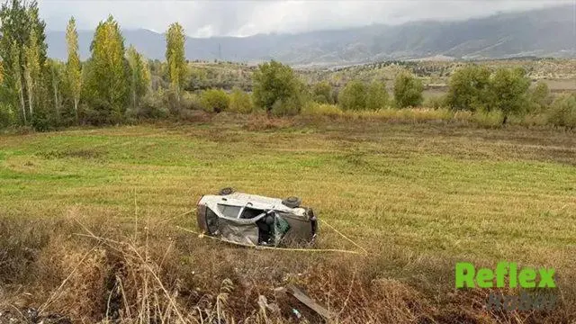 Doğanşehir’de Kahramanmaraş Plakalı Otomobil Şarampole Devrildi