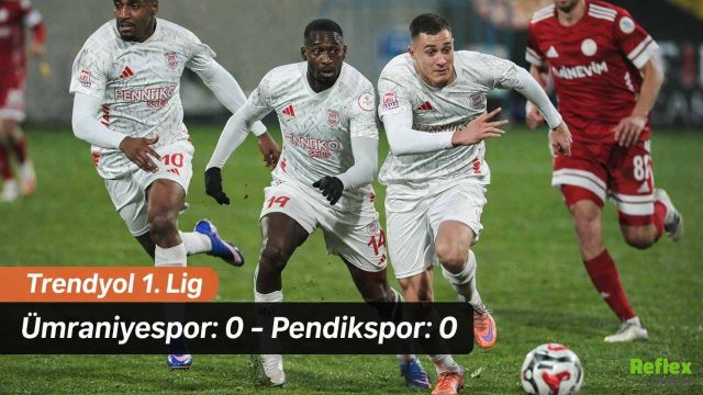 Ümraniyespor İle Pendikspor Yenişemedi: Golsüz Eşitlik