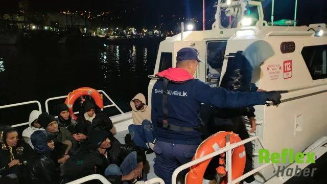 Bodrum Açıklarında Geri İ̇tilen 36 Göçmen Kurtarıldı
