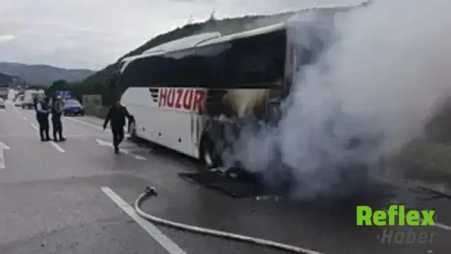 Samsun’da Seyir Halindeki Yolcu Otobüsünde Yangın