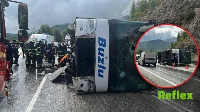 Burdur’da Yolcu Otobüsü Devrildi: 1 Ölü, 9 Yaralı