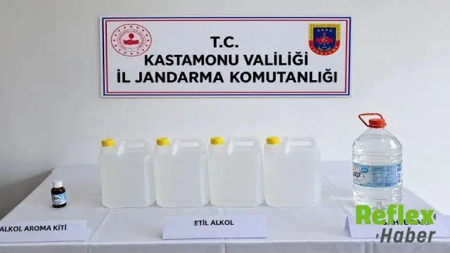 Kastamonu’da Araçtan Etil Alkol Ve Sahte İ̇çki Çıktı