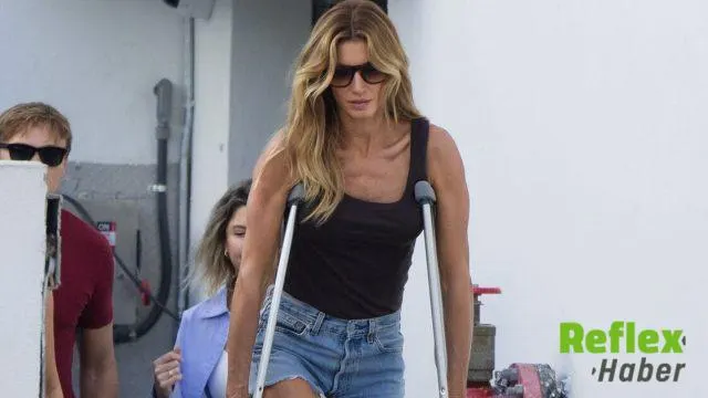 Gisele Bündchen Miami Beach’te Koltuk Değnekleriyle Görüntülendi