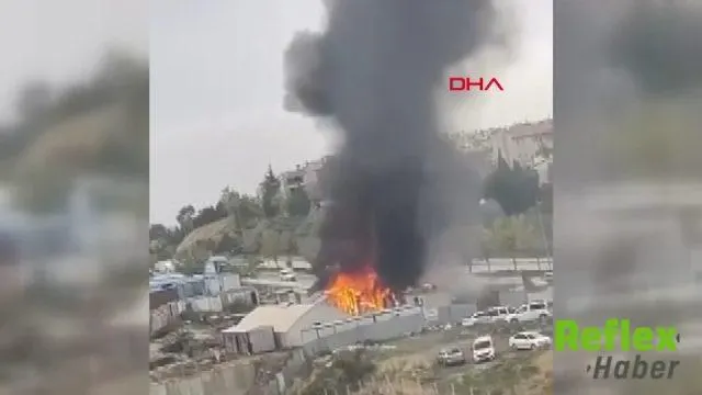 Ankara’da Şantiyedeki Konteynerlerde Yangın Çıktı