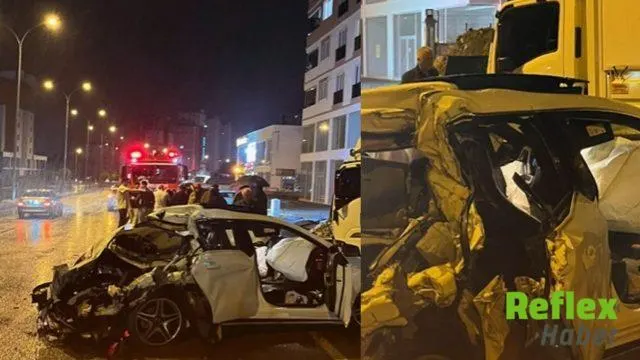 Kahramanmaraş’ta Kontrolden Çıkan Otomobil İ̇ki Araca Çarptı