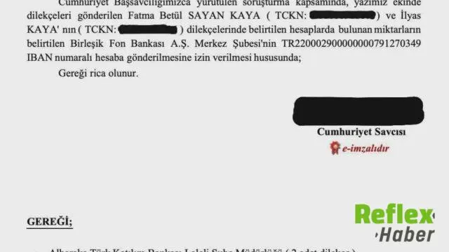 Fatma Betül Sayan Kaya Ve Eşine Tmsf Hesabı İ̇çin İ̇zin