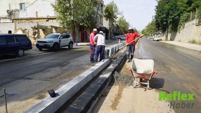 Bayazıtlı Bulvarı’nda refüj, asfalt ve kaldırım çalışması başladı