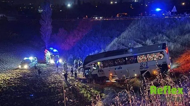 Amasya'da yolcu otobüsü şarampole uçtu: 24 kişi yaralandı