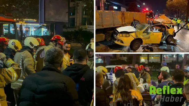 Beyoğlu'nda Otomobil Kamyonetin Altında Kaldı: Üç Kişi Kurtarıldı