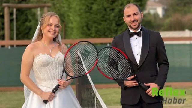Tenis Kortunda Başlayan Aşklarını Gelinlik Ve Damatlıkla Taçlandırdılar