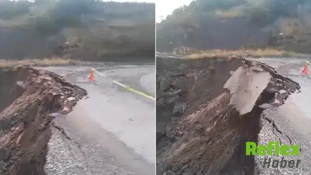 Tokat'ta Sağanak Sonrası Ocaklı Köyü Yolunda Heyelan