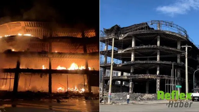 Mezitli'de Mobilya Mağazası Yangın Sonrası Kül Oldu